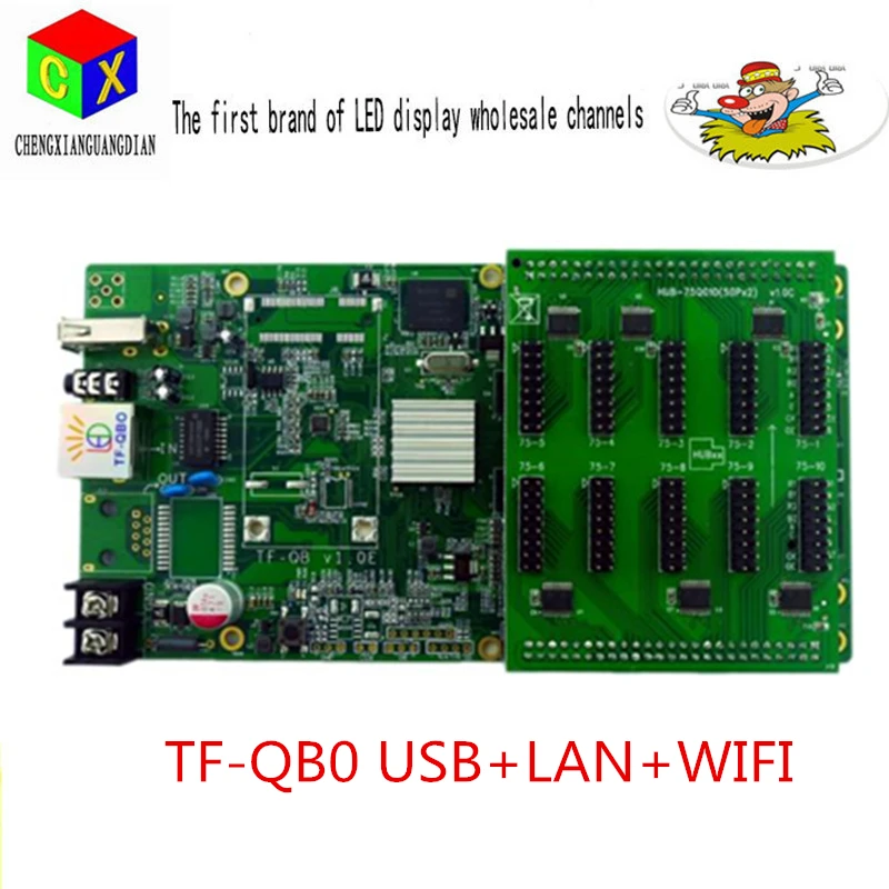 

TF-QB0 Asynchronous Full Color Card Full Color LED Control Card Multi-zone arbitrary overlay with grayscale full color card
