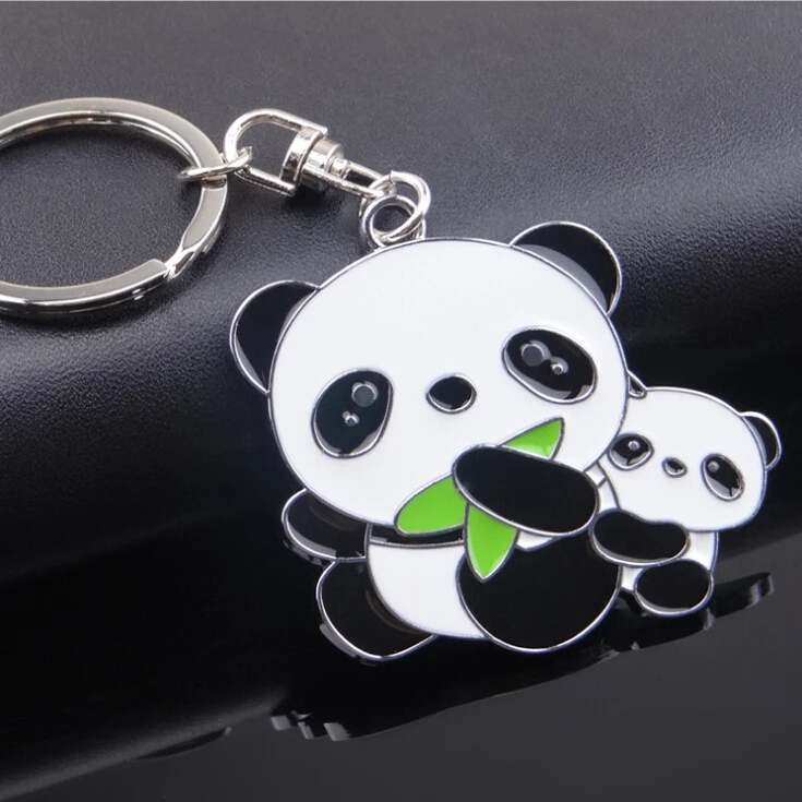AM_ LC_ Cute Panda Keychain Keyring Bag Car Hanging Pendant Key Ring Chain Gift