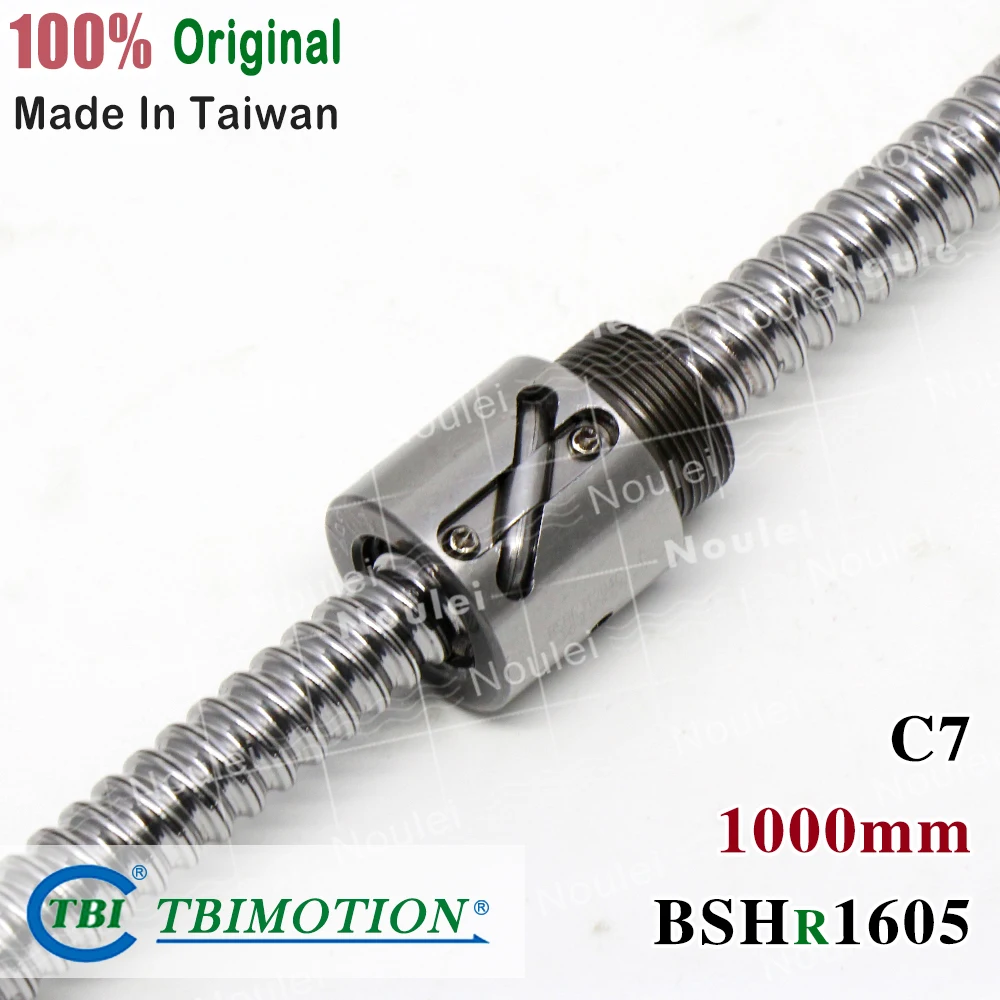 

TBI ballscrew 1605 C7 1000mm with BSH1605 ball nut with end machined for high stability CNC part