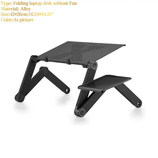 Computer Desks Cooling Fan Folding Lap Pc Holder Table Portable Computer Desks Cooling Fan Folding Lap