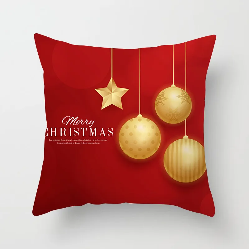 Fuwatacchi чехол для подушки в рождественском стиле с принтом оленя, дерева, снега, красные декоративные подушки для дивана и автомобиля - Цвет: PC04306