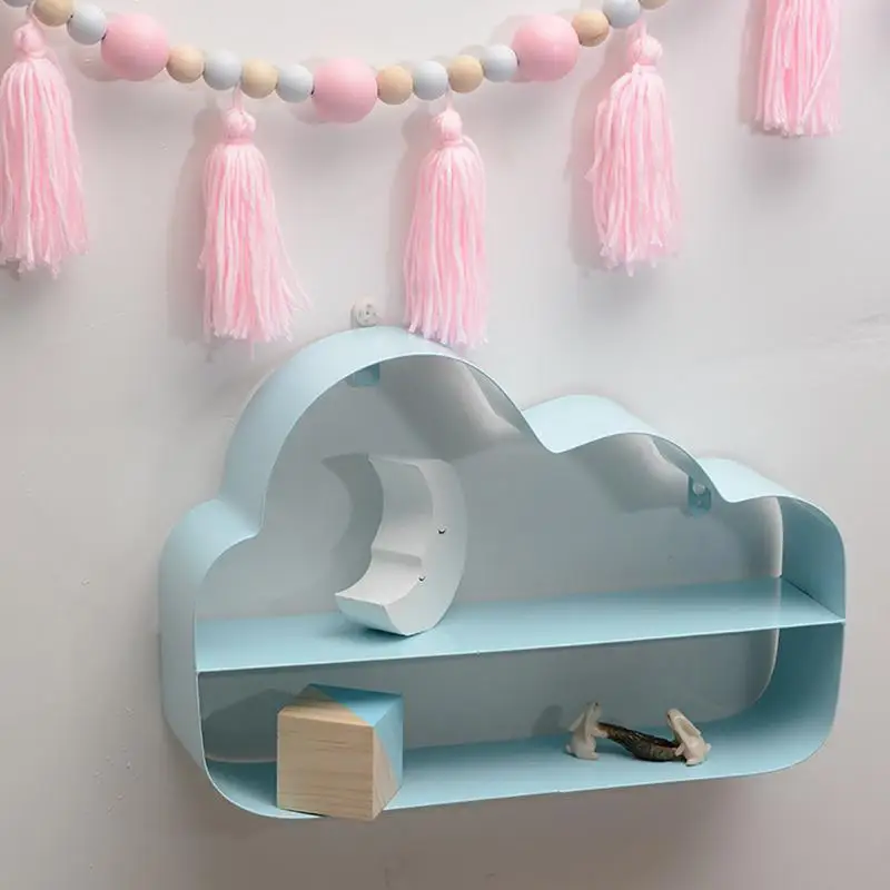 

Creative Nordic Ins Style Simple Iron Cloud Shaped Wall Shelf Rack Living Room Background Wall Hanging Fashion And Beautiful