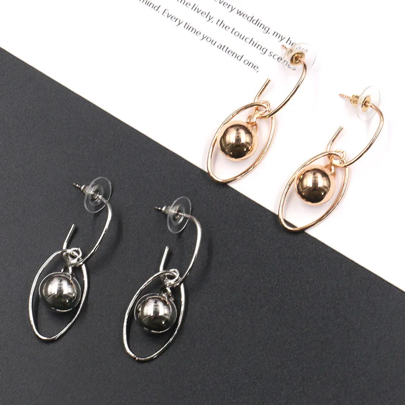 

Classic Silver/Gold Drop Dangler Earrings Simplicity Design Long Ear Hook Sensitive Ears Wedding Ear Jewelry Fashion Brincos