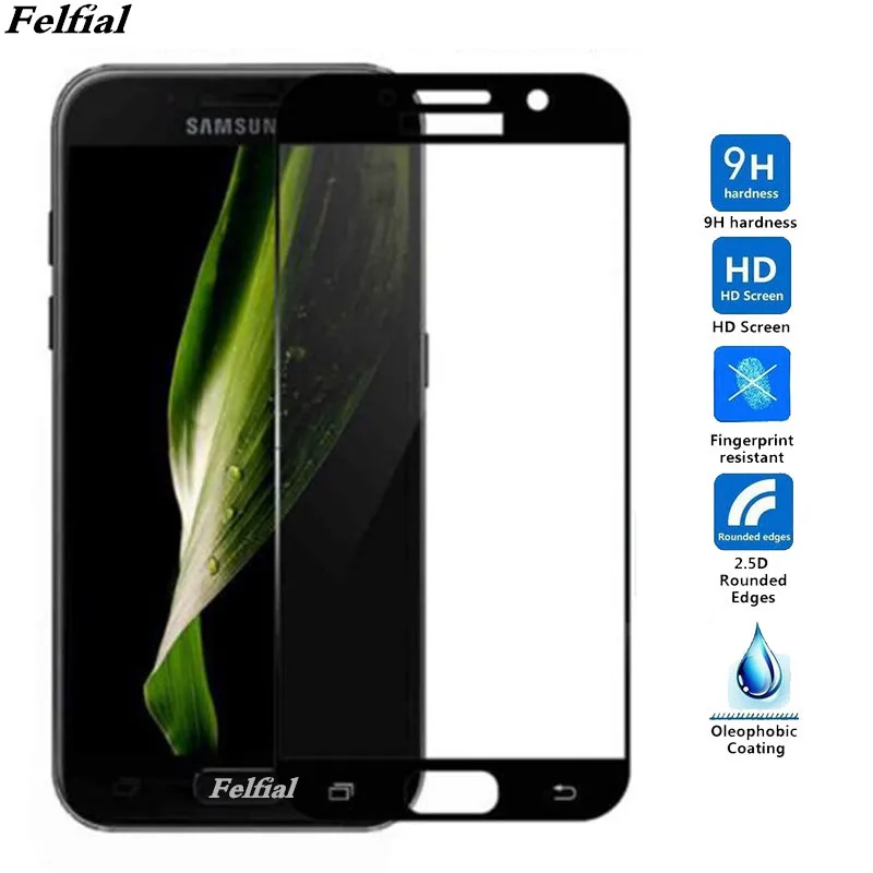 

2.5D Tempered Glass For Samsung Galaxy A10 A20 A30 A40 A50 A60 A70 A80 A90 M10 M20 M30 phone Screen protective BLACK WHITE GOLD