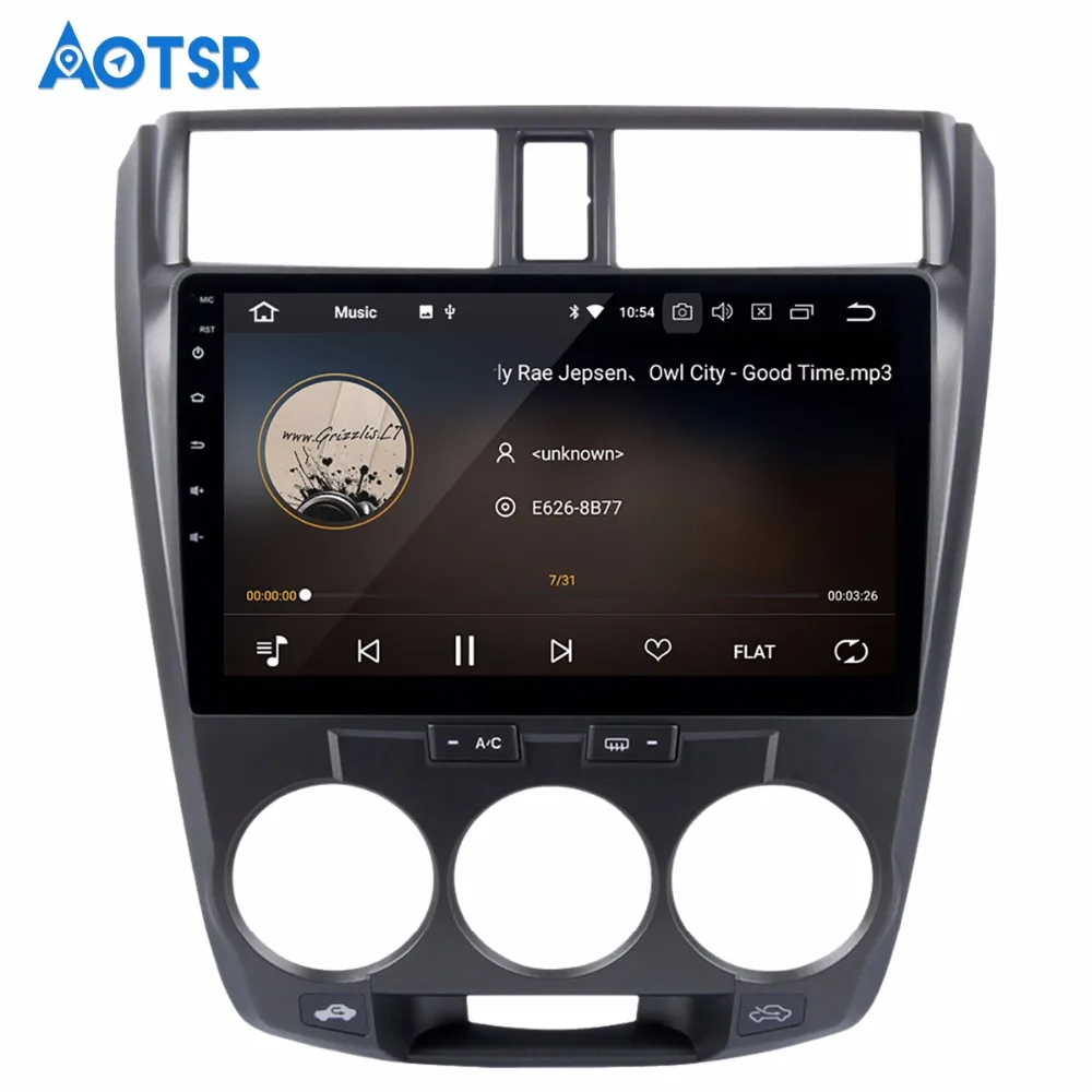 Perfect 10.2" Android 8.0 Car GPS Player IPS Screen 4G+32G for Honda City 2008-2012 Car Stereo Multimedia Bluetooth No DVD player Radio 3