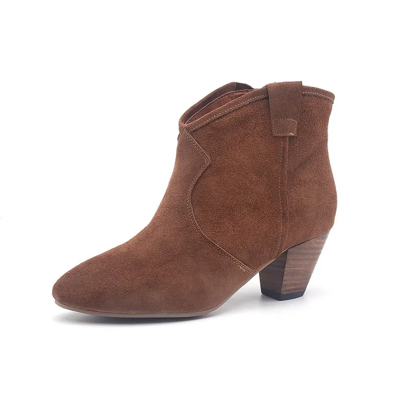 women's short boots with heel