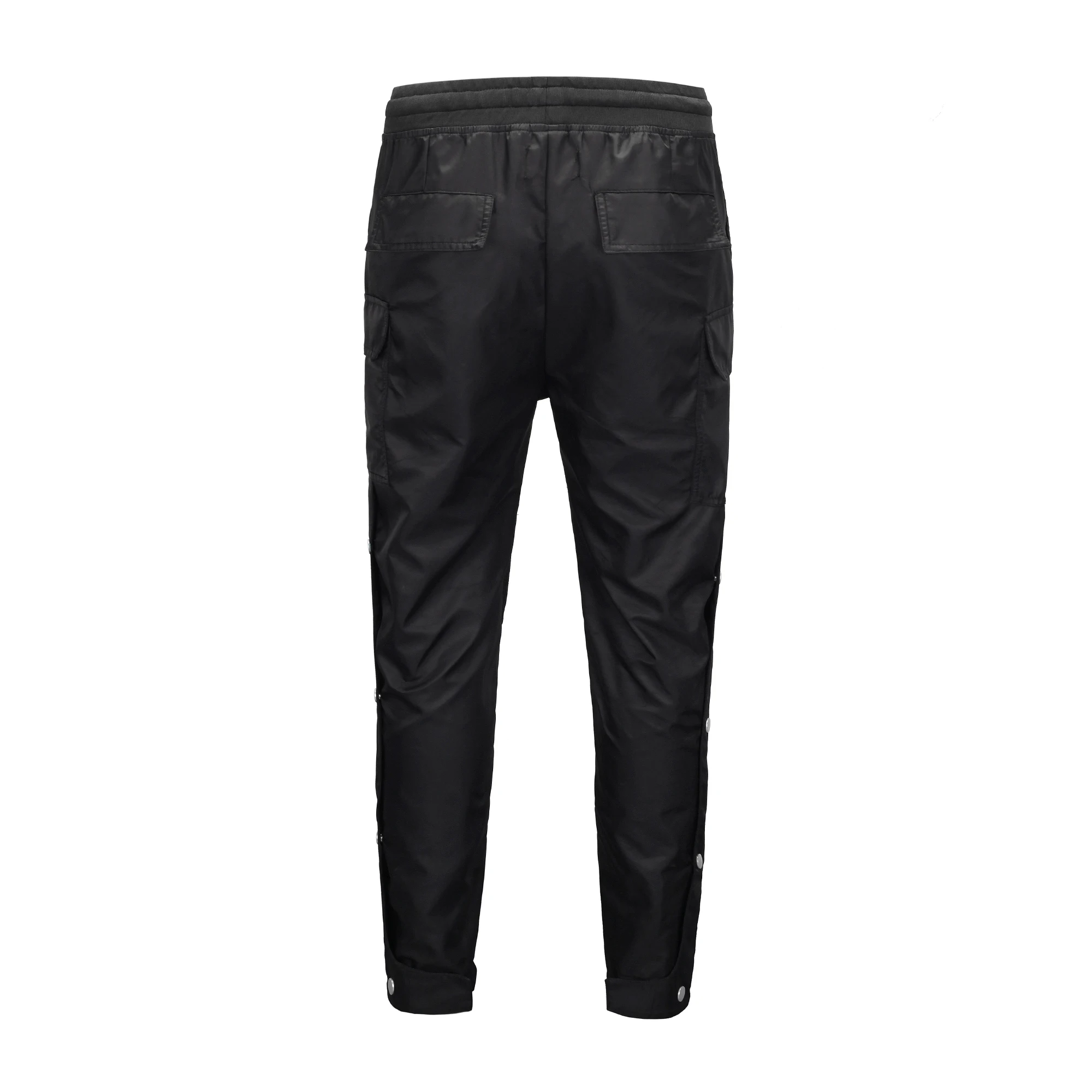 QoolXCWear Мужские штаны с боковой застежкой, брюки-карго в стиле хип-хоп, облегающие, с ребристым поясом, спортивные штаны, черные/кофейные штаны