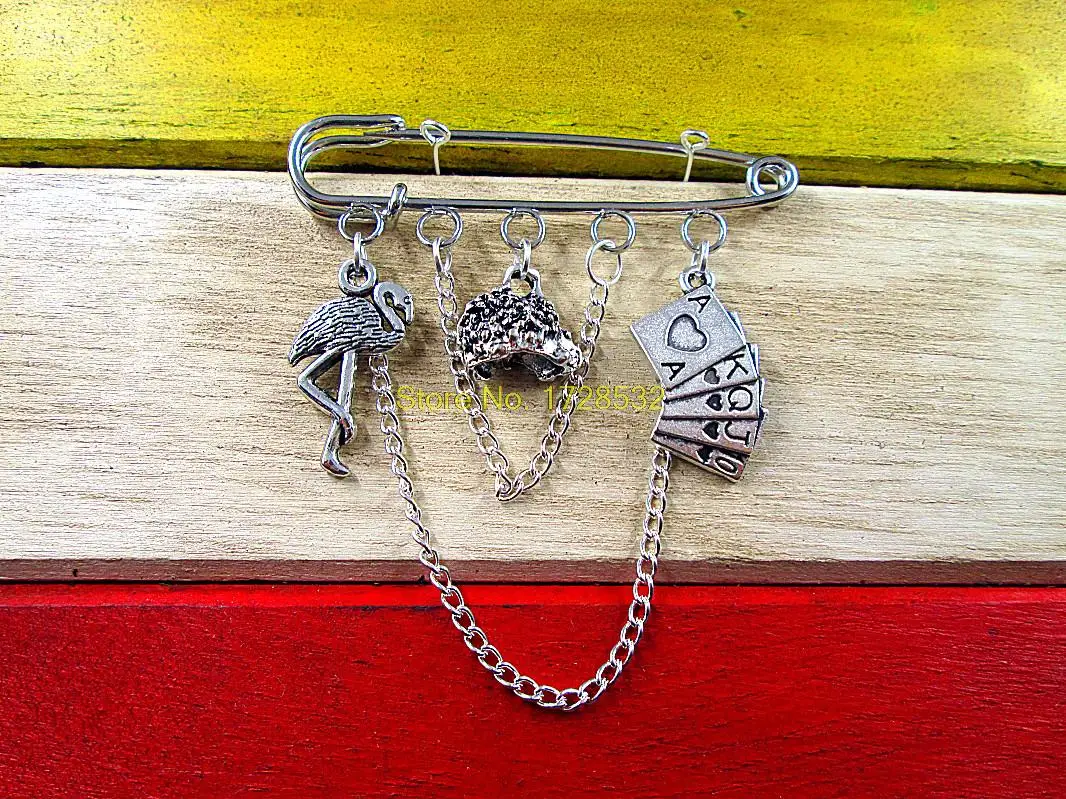 

Hot sale Alice in Wonderland Flamingo croquet kilt pin brooch