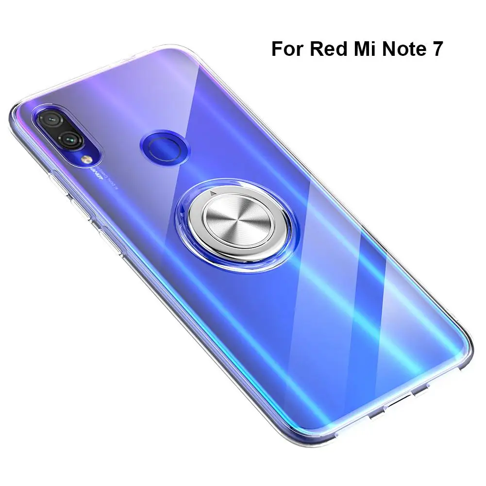 Магнитный ТПУ резиновый чехол для телефона с кольцом держателем Mi Note 7 оптовая