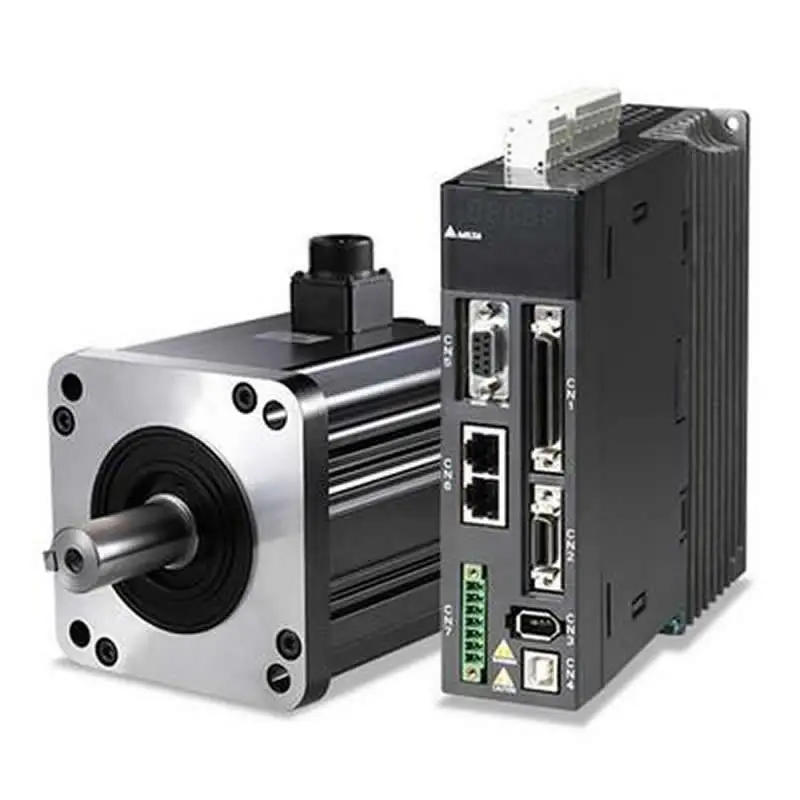 Delta CNC 100W AC Servo Motor Drive kits System 220V 0.32NM 3000RPM 40mm with Oil Seal &amp 3M Cable ECMA-C20401GS+ASD-B2-0121-B |