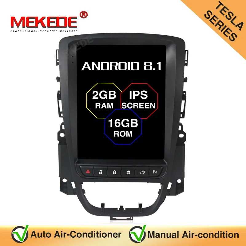 

MEKEDE Tesla style Android 8.1 Car DVD GPS navigation player For OPEL Vauxhall Holden Astra J 2010-2013 multimedia audio NO dvd