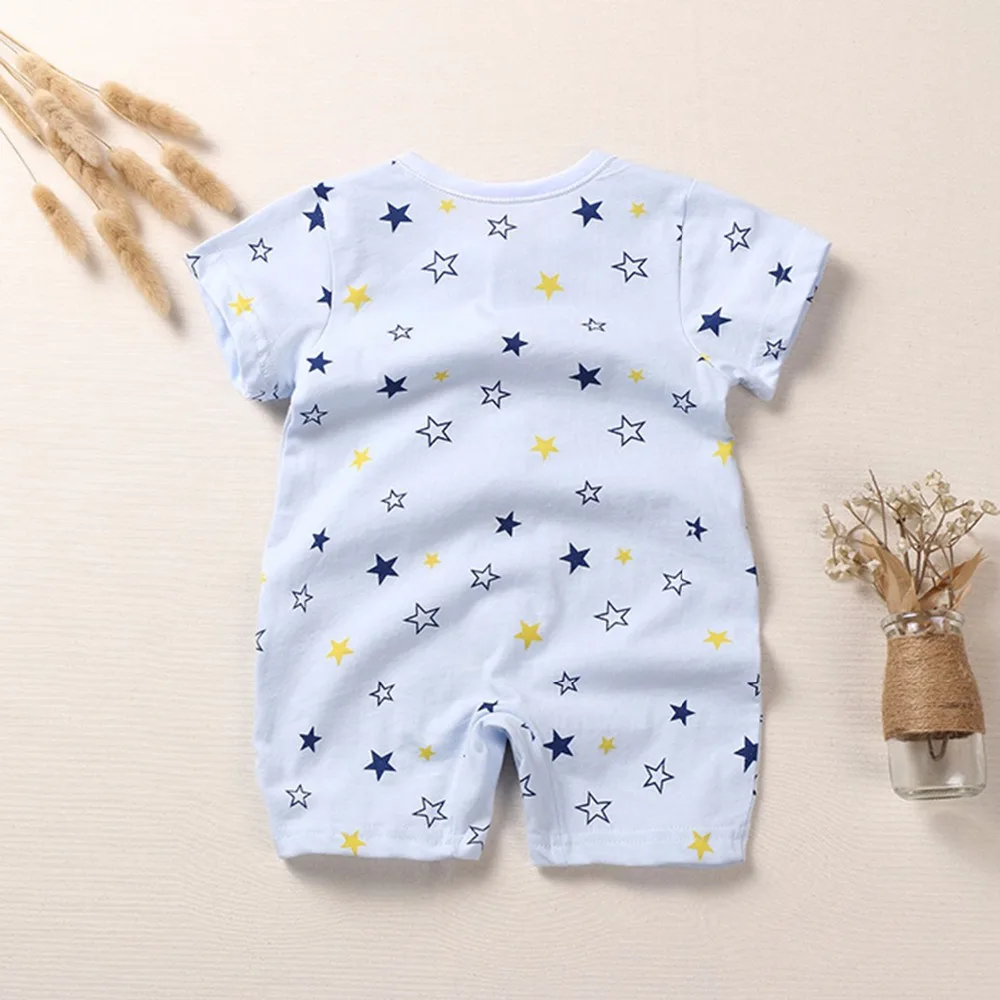 

Summer Toddler Baby Girl Boys Leopard Romper Jumpsuit Playsuit Clothes Outfits Short Sleeve BabyRompers Fashion Comfortable