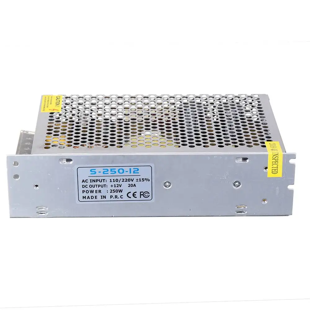 

Lighting Transformer 12V 20A Switching Power Supply 250W LED Driver Adapter for LED Strip Light 110/220V