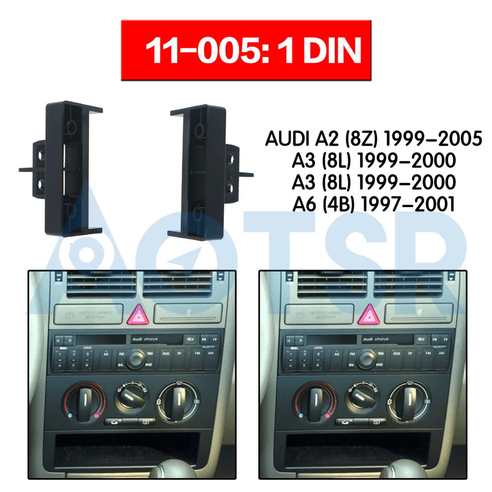 Фасция 1 din для AUDI A2 (8Z) монтажная рамка адаптер 2008 2005 г. A3 (8L) 2009 2000 A4 (B5)|Панели| |