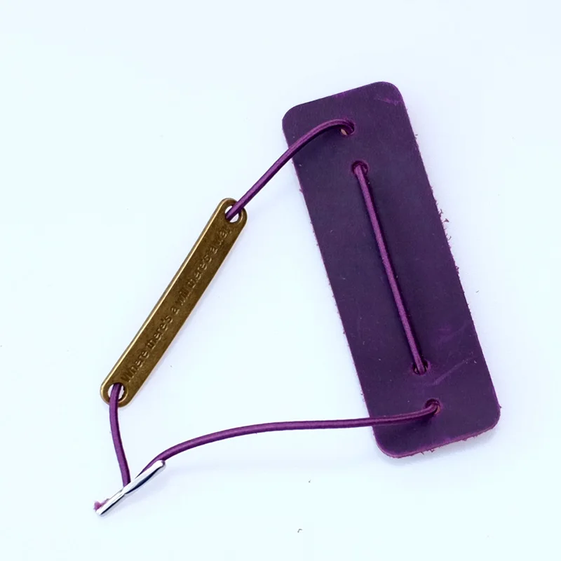 Чехол для ноутбука из натуральной кожи, защитный кожаный чехол, новинка, с резиновой лентой для ремонта, ручной работы, дорожные аксессуары для журналов - Цвет: Purple