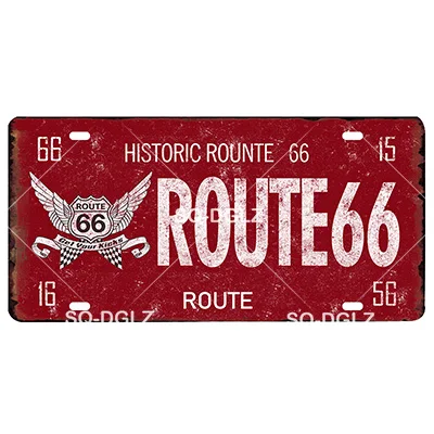 [SQ-DGLZ] Route 66 номерной знак Настенный декор мать дорога Олово знак США дорога металлическая картина "знак" таблички плакат