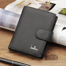 Роскошный мужской кошелек из натуральной кожи с отделением для монет, брендовый дизайнерский кошелек из воловьей кожи, держатель для карт, 3 складки, мужские кошельки, Carteira Feminina