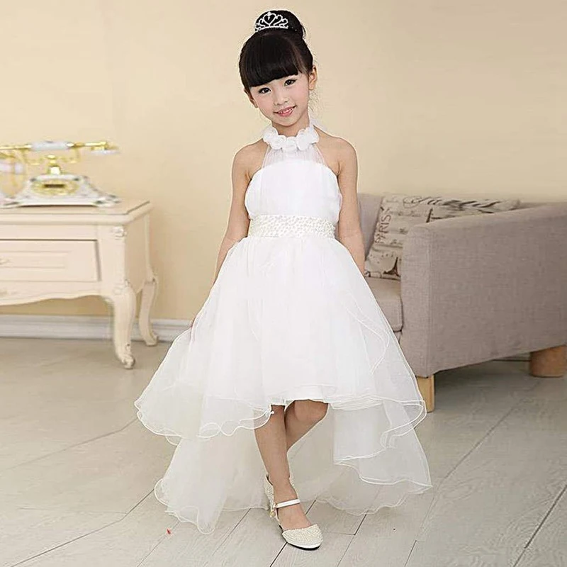 

Girl Wedding Dress Children Kids Girl Dresses Children Clothing Birthday Party Dress Lace Flower Fashion Pageant Dress