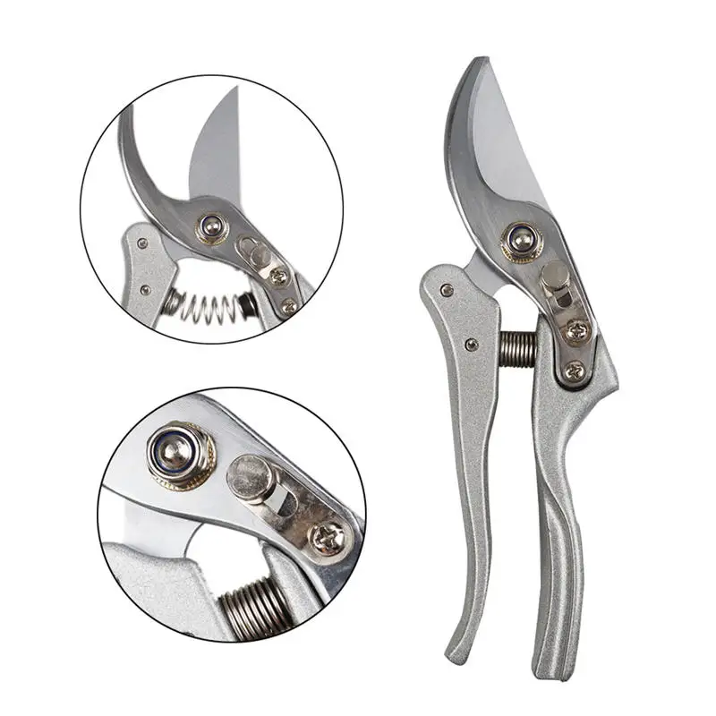 

Alloy Steel Ratchet Plant Trim Horticulture Hand Pruner Cut Shrub Garden Scissor Tool Anvil Branch Shear Orchard Pruning Tools