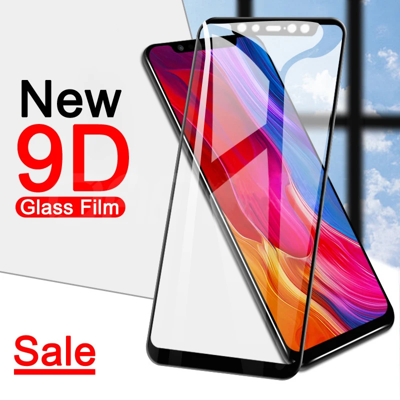 

9D Tempered Glass on the For Xiaomi Mi Pocophone F1 Max 3 2 Note 3 Mi 8 9 SE A1 A2 Lite Screen Protector Protective Glass Film