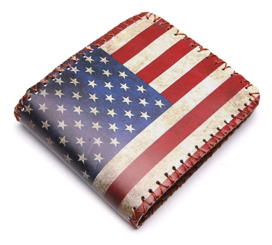 

Vintage Brand UK US Flag Magic Wallet Short Purse Fold Dollar Price Money Clip Men Personalised Wallets Purse Carteira Feminina