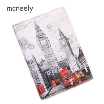 

Famous Big Ben Card Holder Passport Cover England Printing Women Passport Holder PU Leather Card Holder Passport Cover Travel