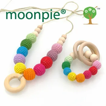 made to order 1set sale Rainbow  Crochet necklace, nursing toy Nursing necklace  Mom necklace Mother