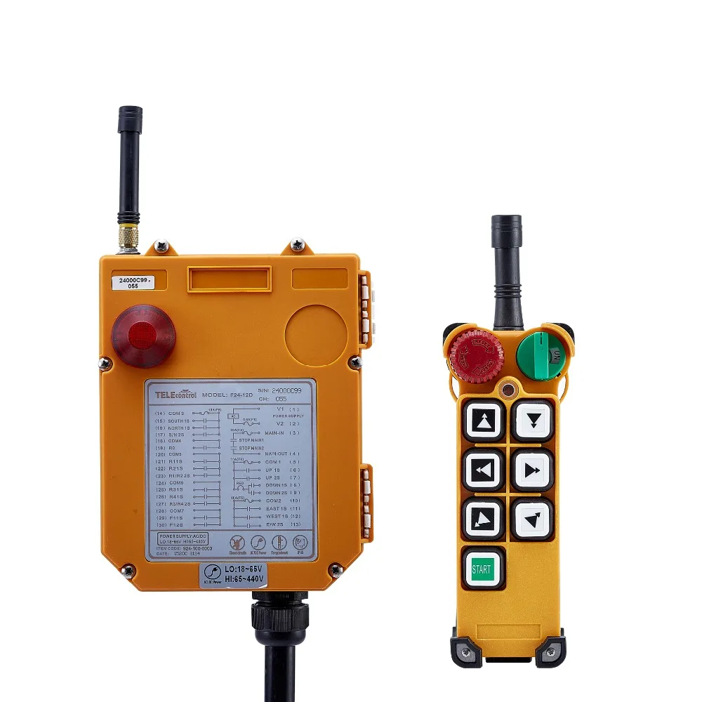 

radio remote control rc transmitter receiver F24-6D winch wireless remote control 12v 24v 380V radio crane remote controller