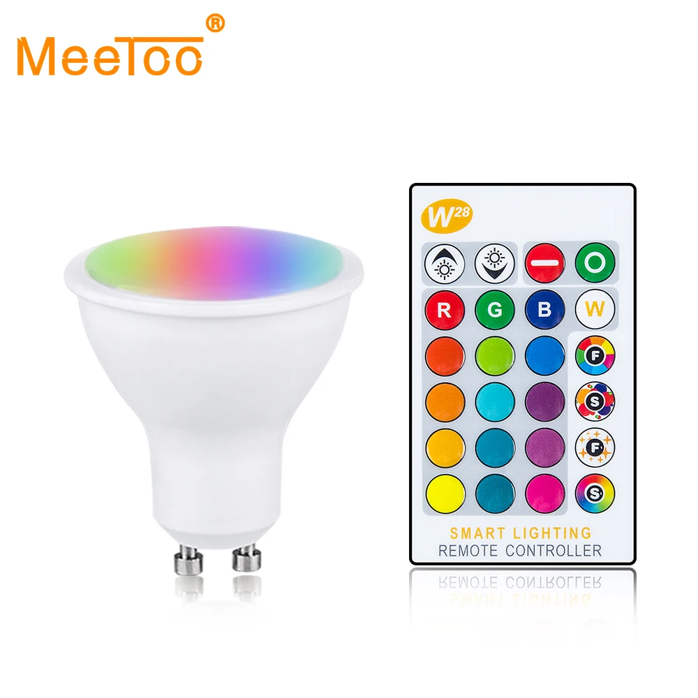 Bombillas LED GU10 RGB GU10 RGBW RGBWW, bombilla inteligente regulable GU 10, foco de bombilla Led con mando a distancia