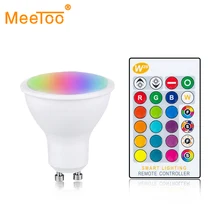 GU10 LED RGB Ampuller Bombillas Led GU10 RGBW RGBWW Led Lamba Akıllı Ampul Kısılabilir GU 10 Led Ampul Spot uzaktan Kumanda