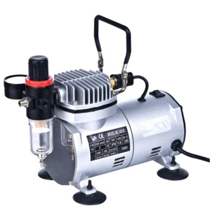 

Maisi 220V AC 20-23L/MIN 1/6HP Airbrush Compressor Air Brush Spray Gun Kit for Craftwork Spraying MS18-2