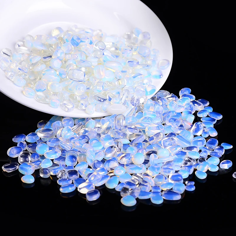 

100g Natural opal Quartz Crystal Stone Rock Chips Lucky Healing minerals Fish tank stones