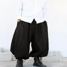 Европа и США Весна Осень Большой размер низкий класс фонарь черный свободный эластичный пояс Повседневная Мужская trousers27-40