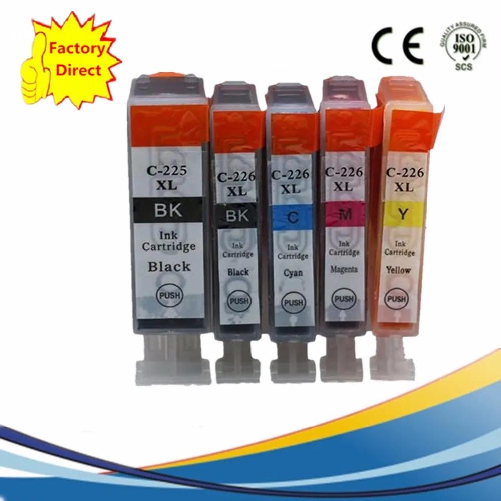 

5pcs/lot Compatible Ink cartridgefor PGI-225 For Canon MG5320 MG6120MG8120 Printer