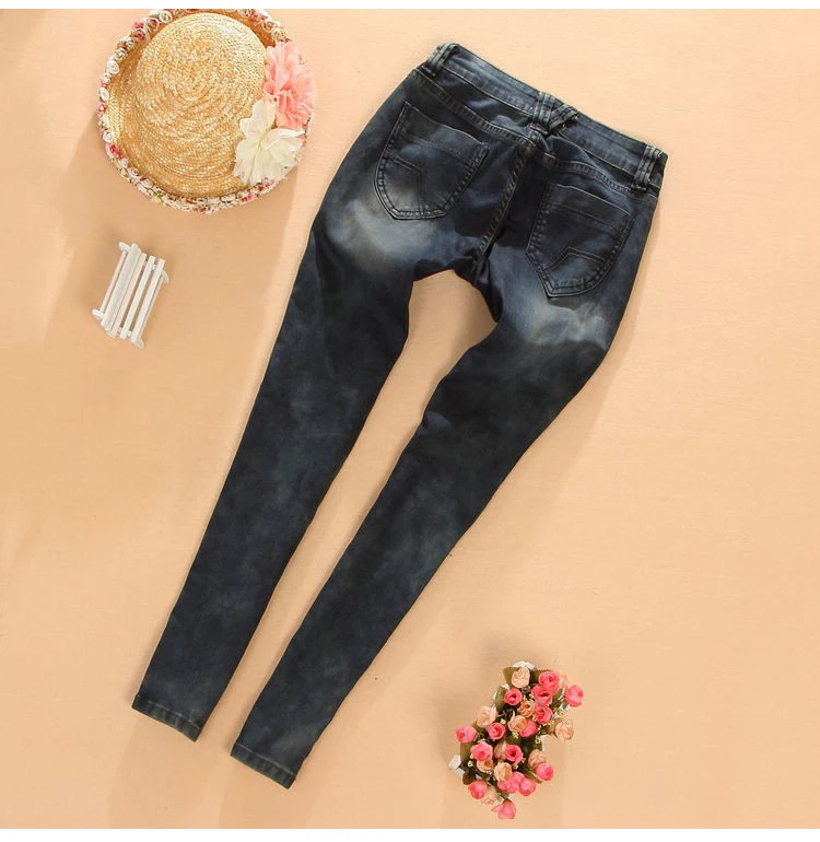 Sokotoo для женщин алмаз плед хлопок джинсовые штаны модные стильные обтягивающие джинсы сращены карандаш брюки для девочек Бесплатная