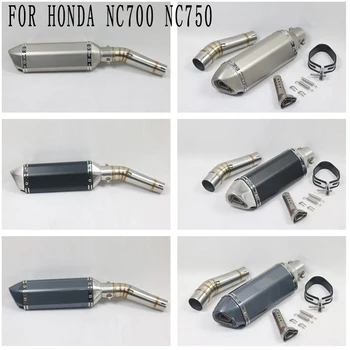 

NC 700 NC750 Motorcycle Modified Full System Exhaust Middle Link Pipe Motorbike Muffler With DB Killer For HONDA NC700 NC750X