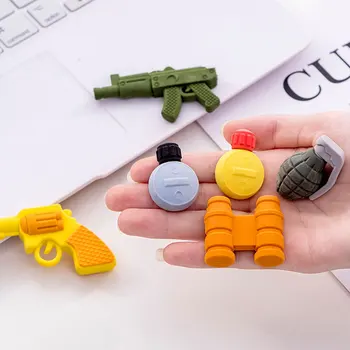 

4pcs/box Weapon rubber eraser gomas de borrar School Stationery Supplies erasers for kids Promotion borracha escolar