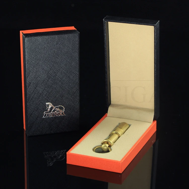 LUBINSKI Golden Cigar Punch Cutter Bar Style Portable Cigar Cutter