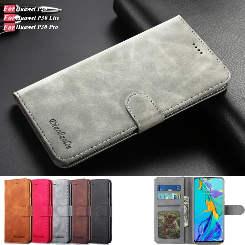 

Luxury Retro Leather Case For Huawei P30 Flip Stand Wallet Book Phone Cover For Huawei P30 Lite Case Huawei P30 Pro Cover Capa