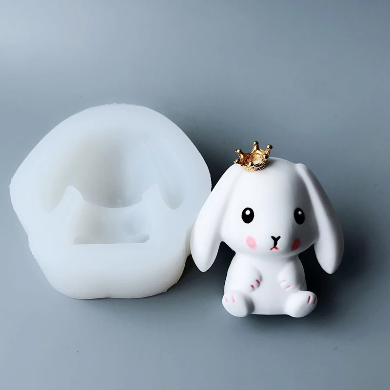 

Cute Rabbit Cake Silicone Mold Aromatherapy Plaster Mould Car Decoration DIY Gypsum Molds