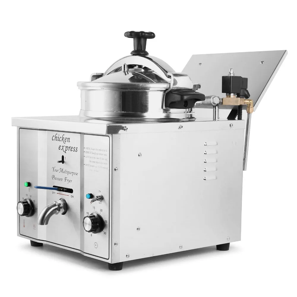 AUTOMATIC PRESSURE FRYER 16L HEATER CERAMIC COOKER 3000W 8PSI CHICKEN