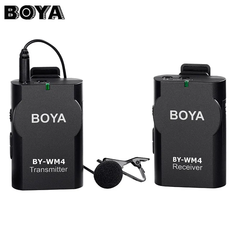 

BOYA BY-WM4 Wireless Lavalier Microphone system for Canon for Nikon DSLR Camera Camcorder for Iphone android Smartphones