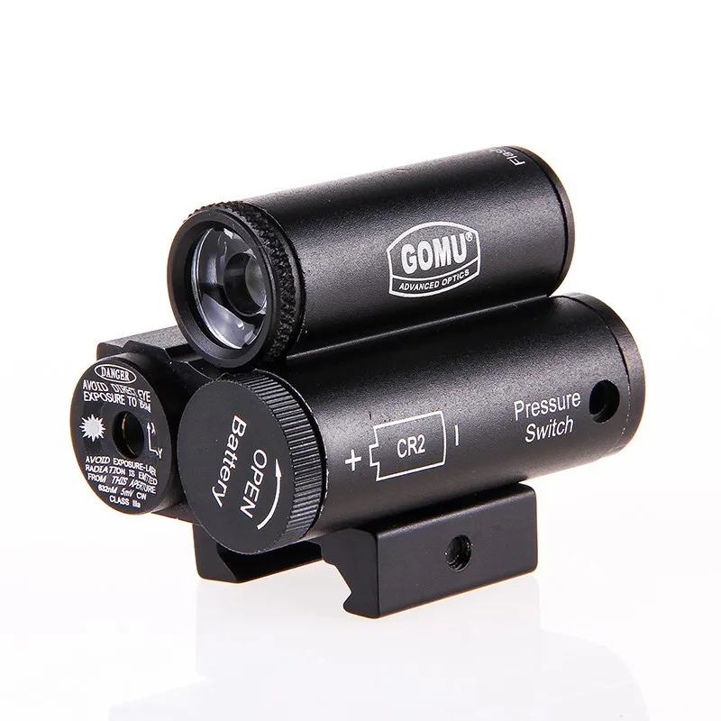Tático para Rifle Pistola Laser Verde Caça Visão Âmbito 220lm Lanterna Led Botão Interruptor Airsoft Tiro Lf-6 12 Luzes de armas