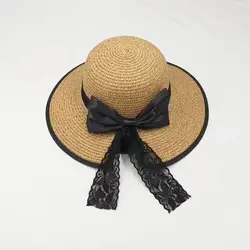 Новая легкая шляпа с бантом, летняя Солнцезащитная шляпа