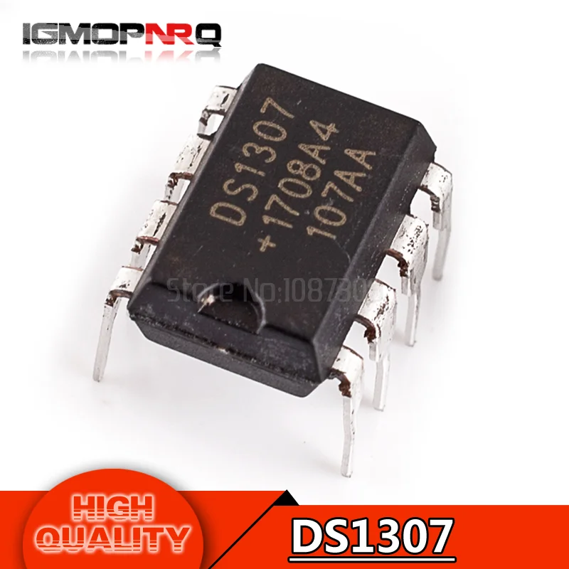 

10pcs free shipping DS1307 1307 DIP-8 Real Time Clock 64x8 Serial I2C RTC new original