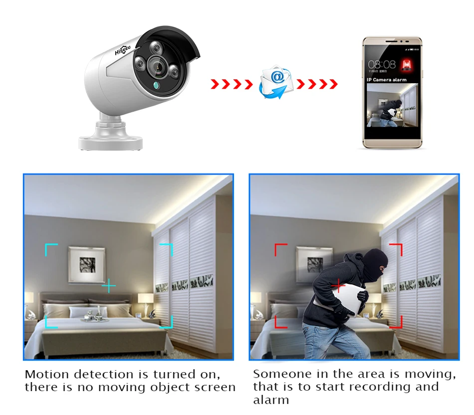 Hiseeu 4MP H.265 безопасности POE IP камера наружная Водонепроницаемая камера видеонаблюдения P2P камера видеонаблюдения для дома onvif-видео камера