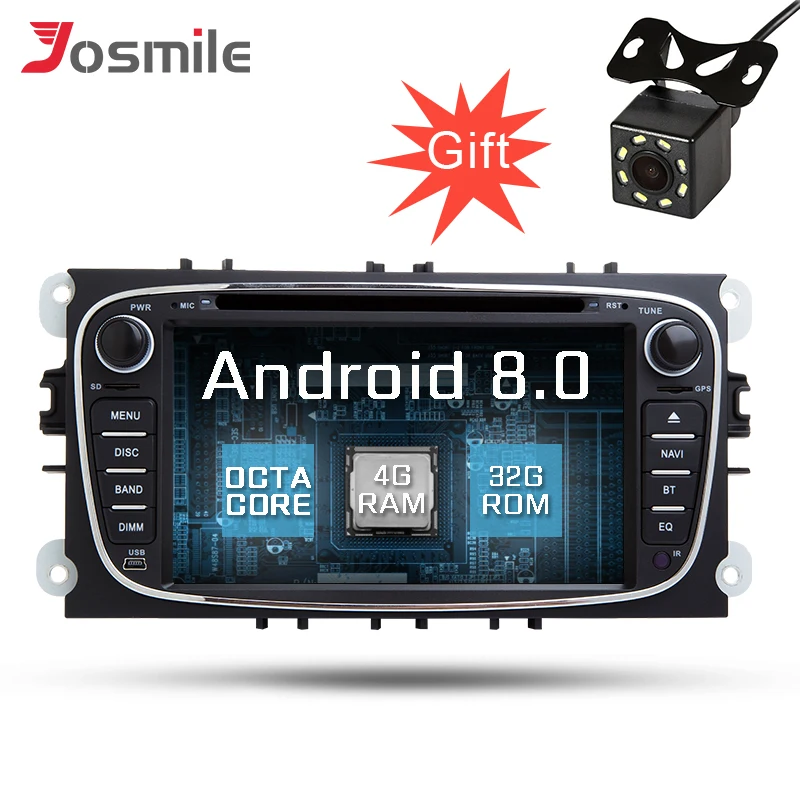2 Din Автомобильный gps навигация dvd плеер Радио стерео Android 8 0 для Ford Mondeo/Focus/S max OBD2 DVR