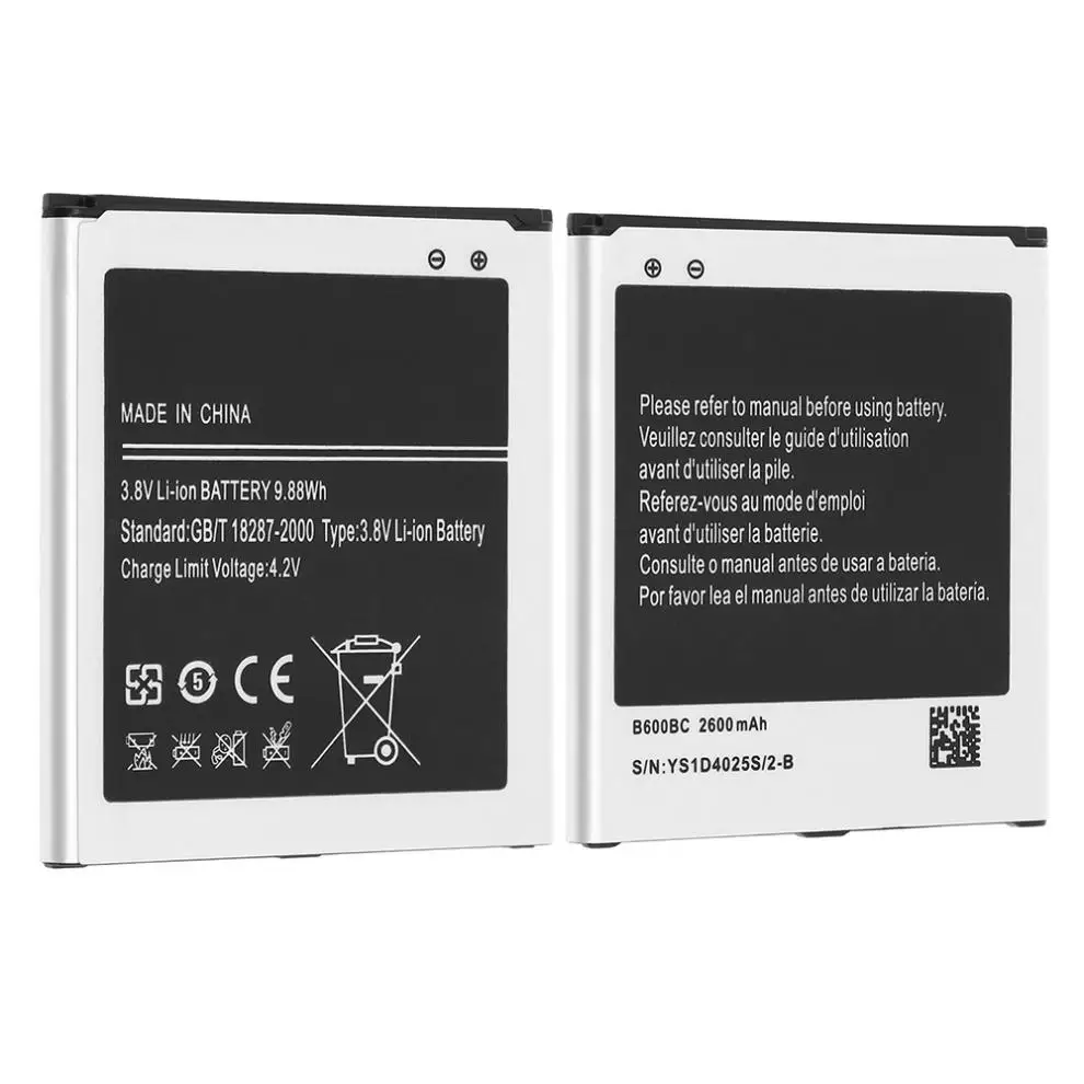 

3.8V 2600mAh 9.88Wh Rechargeable Built-in Li-ion Replacement Battery Phone Accumulator for Samsung S4 I9500 I9502 I959