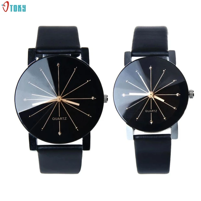 OTOKY New Men and Women Lover's Quartz Wristwatches Dial Clock Leather Wrist Wat OTOKY New Men and Women Lover's Quartz Wristwatches Dial Clock Leather Wrist Wat