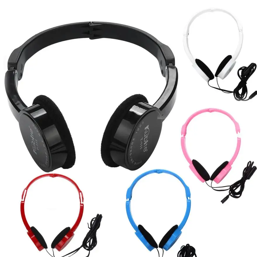 Headphone Kubite Kids Wire Headphones On Ear Foldable Stereo Headset For Kids Earphone Earphone Aug27